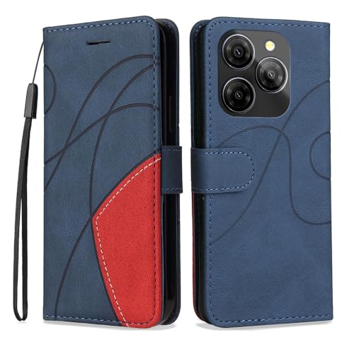 Kompatibel mit Blackview Shark 9 5G – Schlanke Zweifarbige Handyhülle mit Weichem Leder und TPU, Kartenfächern Kompatibel mit Blackview Shark 9 5G – Schlanke Zweifarbige Handyhülle mit Weichem Leder und TPU, Kartenfächern von hdqICase