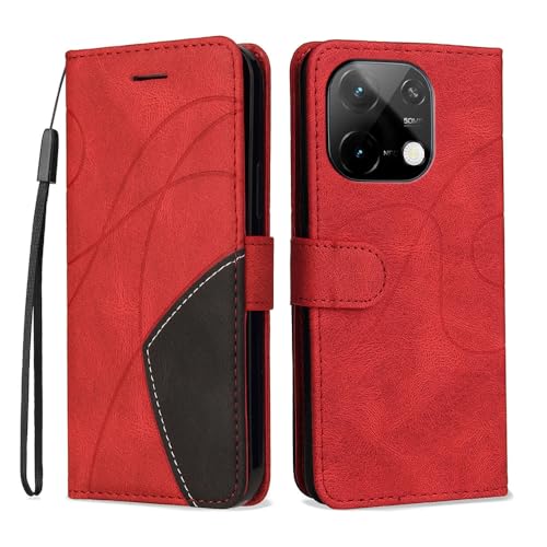 Kompatibel mit Umidigi G9C – Schlanke Zweifarbige Handyhülle mit Weichem Leder und TPU, Kartenfächern Kompatibel mit Umidigi G9C – Schlanke Zweifarbige Handyhülle mit Weichem Leder und TPU, Kartenfächern von hdqICase