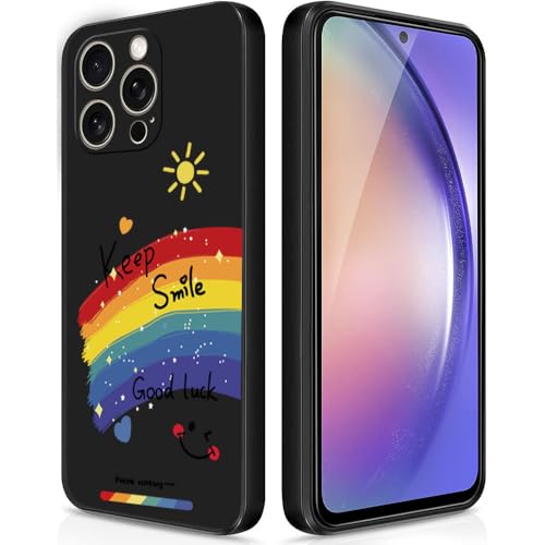 Kompatibel mit vivo Y72 5G/vivo Y52 5G Hülle – Lächeln & Viel Glück TPU Weiche Schutzhülle von hdqICase