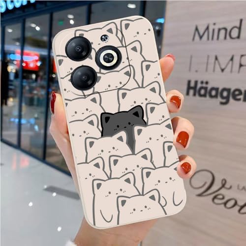 Niedliche Hülle Kompatibel mit Infinix Smart 8 - Bequemes Weißes Weiches TPU mit Cartoon-Tier Niedliche Hülle Kompatibel mit Infinix Smart 8 - Bequemes Weißes Weiches TPU mit Cartoon-Tier von hdqICase