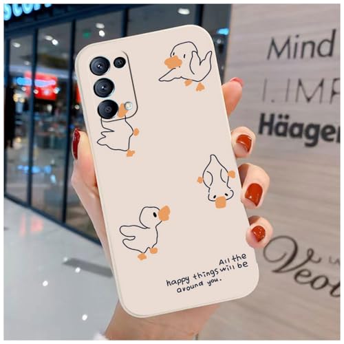 Niedliche Hülle Kompatibel mit Oppo Find X3 Lite - Komfortable Katze Bär Soft TPU mit Cartoon Tier von hdqICase