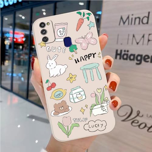 Niedliche Hülle Kompatibel mit Samsung Galaxy M21/M30S - Bequemes Weißes Weiches TPU mit Cartoon-Tier Niedliche Hülle Kompatibel mit Samsung Galaxy M21/M30S - Bequemes Weißes Weiches TPU mit Cartoon-Tier von hdqICase