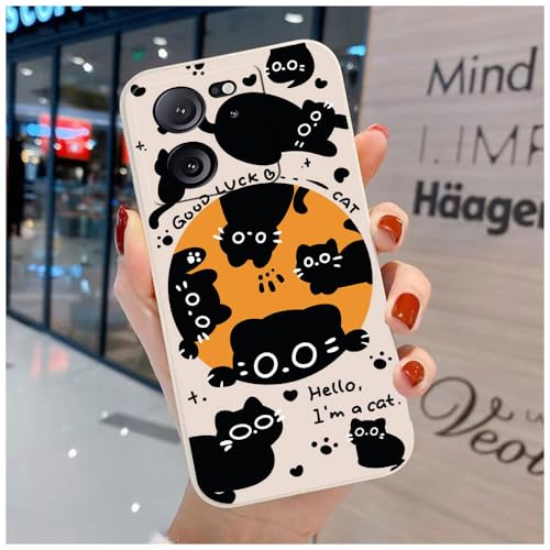 Niedliche Hülle Kompatibel mit Xiaomi 13T Pro/Xiaomi 13T - Komfortable Katze Bär Soft TPU mit Cartoon Tier von hdqICase