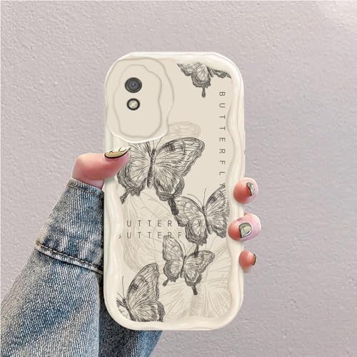 Schmetterling Welle Silikon Weich Hülle Kompatibel mit Xiaomi Redmi 9A/Redmi 9AT Weiß Schmetterling Welle Silikon Weich Hülle Kompatibel mit Xiaomi Redmi 9A/Redmi 9AT Weiß von hdqICase