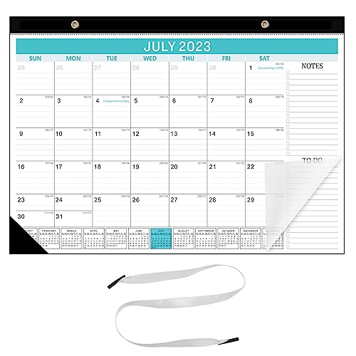 Wandkalender 2023-2024, 43 x 30.5 cm 18 Monate Juli 2023 - Dezember 2024 Tischkalender, Großer Monatliche Desktop Kalender für Familie Schule Büro Planen Terminplanung Organisieren (Blau) von heavenlife