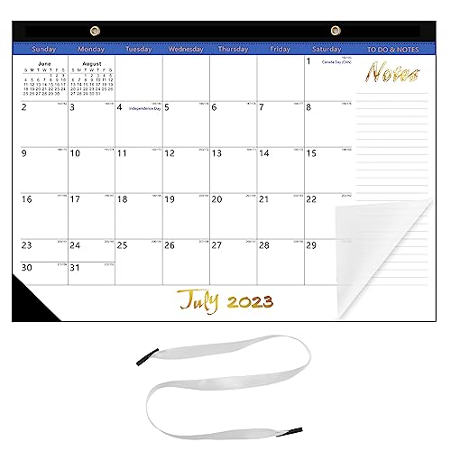 Wandkalender 2023-2024, 43 x 30.5 cm 18 Monate Juli 2023 - Dezember 2024 Tischkalender, Großer Monatliche Desktop Kalender für Familie Schule Büro Planen Terminplanung Organisieren (Gold) von heavenlife