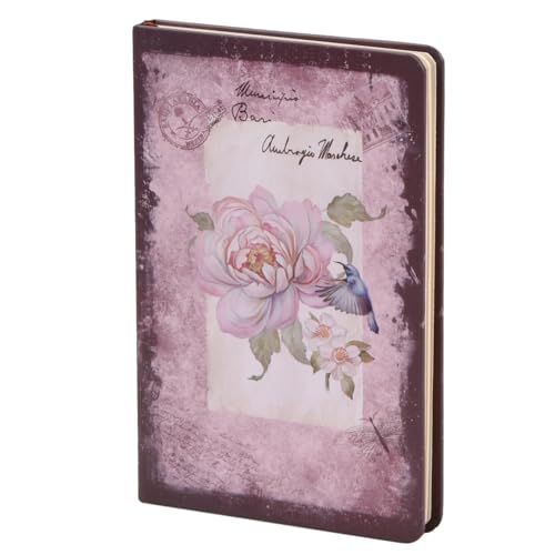 heavenlife Notizbuch A5 Vintage, 21x14,2 cm Retro Leeres Tagebuch, Bullet Journal Reisetagebuch Blanko, Ästhetisches Notizbuch Nachfüllbares Tagebuch für Frauen Männer, 100 Seiten (F) von heavenlife