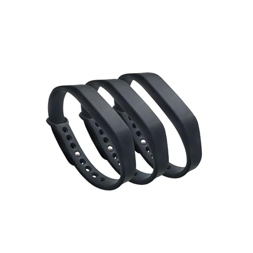 hecere ID RFID Silikon Wristband/ID-Armband, tk4100, EM4100/EM4200 kompatibel (3 Stück) von hecere