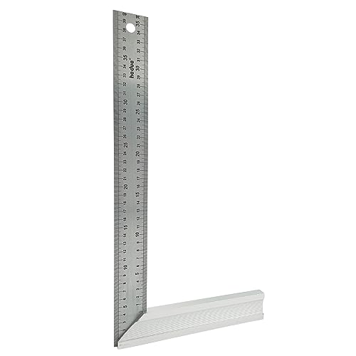 hedue® Schreinerwinkel mit Anschlag, Winkel Anschlagwinkel 45°, rechter Winkel Werkzeug, 400 x 40 x 1 mm von hedue