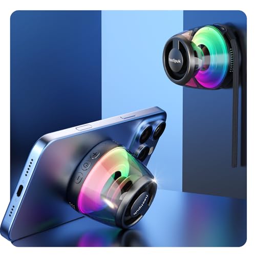 heetipuk Magnetischer Bluetooth Lautsprecher, Tragbarer Mini Bluetooth Speaker mit Handyhalterung, 7 Stunden Spielzeit, 5W Innenmagnet-Lautsprecher, TWS, RGB-Beleuchtung, Magnetring und Trageband heetipuk Magnetischer Bluetooth Lautsprecher, Tragbarer Mini Bluetooth Speaker mit Handyhalterung, 7 Stunden Spielzeit, 5W Innenmagnet-Lautsprecher, TWS, RGB-Beleuchtung, Magnetring und Trageband von heetipuk