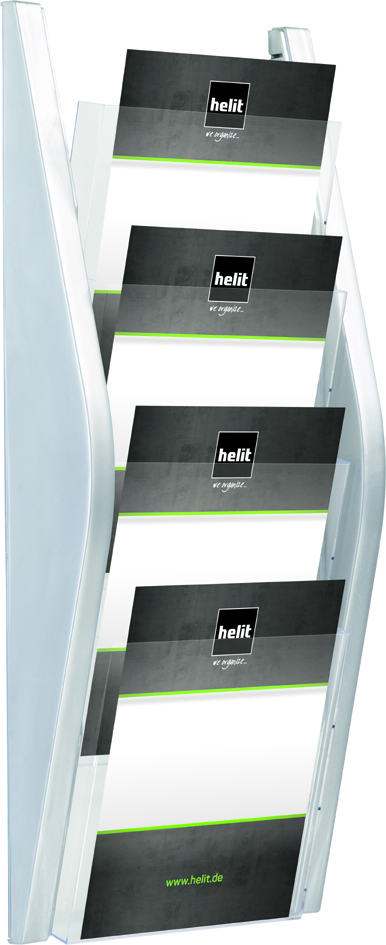 helit 4er Wand-Prospekthalter , the arc, , DIN A5 hoch,limette von helit