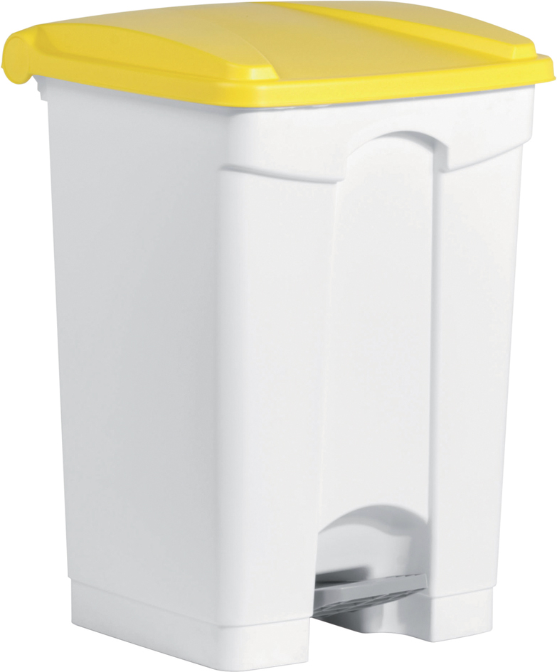 helit Tret-Abfalleimer , the step, , 45 Liter, weiß/gelb helit Tret-Abfalleimer , the step, , 45 Liter, weiß/gelb von helit
