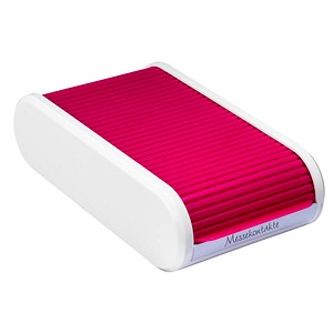 helit Visitenkartenbox weiß/pink, für bis zu 300 Visitenkarten von helit