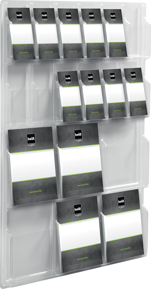 helit Wanddisplay , the clearly, , 12x 1/3 DIN A4 + 6x DIN A4 helit Wanddisplay , the clearly, , 12x 1/3 DIN A4 + 6x DIN A4 von helit