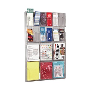helit Wandprospekthalter transparent DIN A4, 1/3 DIN A4 helit Wandprospekthalter transparent DIN A4, 1/3 DIN A4 von helit
