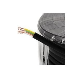 Helos Anschlusskabel 4-adrig, schwarz, 50 m Flachkabel 4-adrig, Telefonkabel, 50 m, AWG28 (014864) von helos