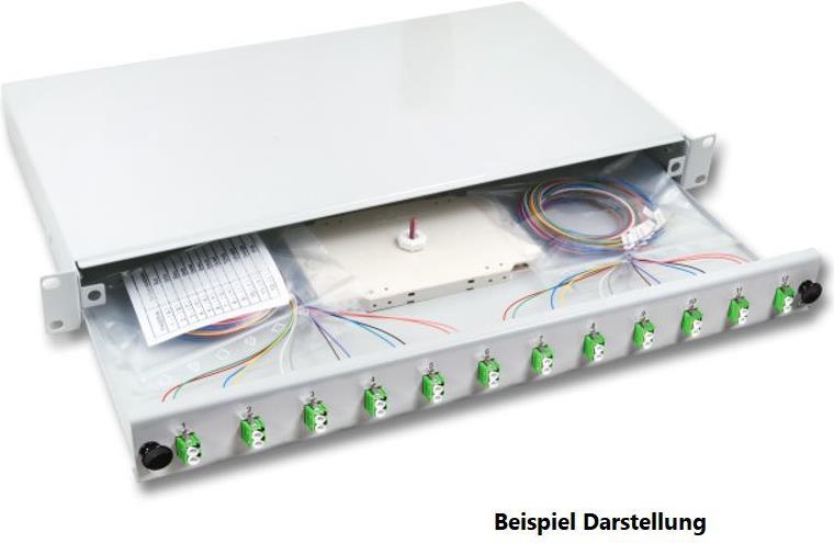 Helos LWL - Glasfaserkabelkiste - Rack montierbar - SC SM X 24 - Grau - 1U (20001-0030) von helos