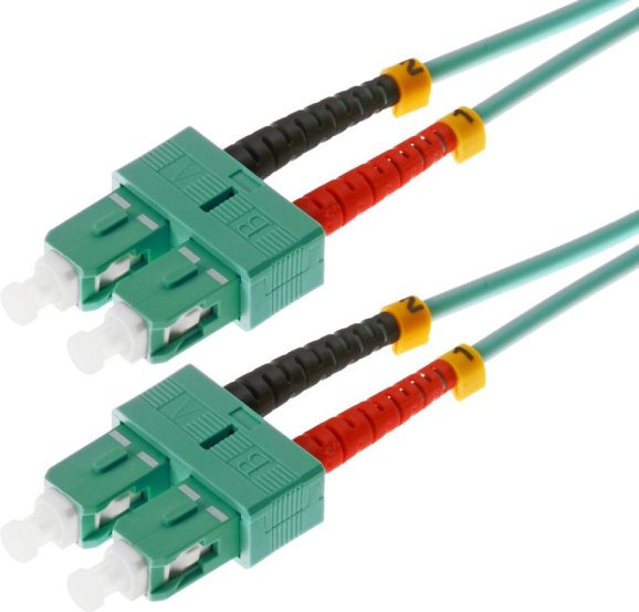 Helos - LWL Patchkabel - SC Duplex-Mode - SC Duplex-Mode - 3 m - 50/125 Mikrometer - OM3 Helos - LWL Patchkabel - SC Duplex-Mode - SC Duplex-Mode - 3 m - 50/125 Mikrometer - OM3 von helos