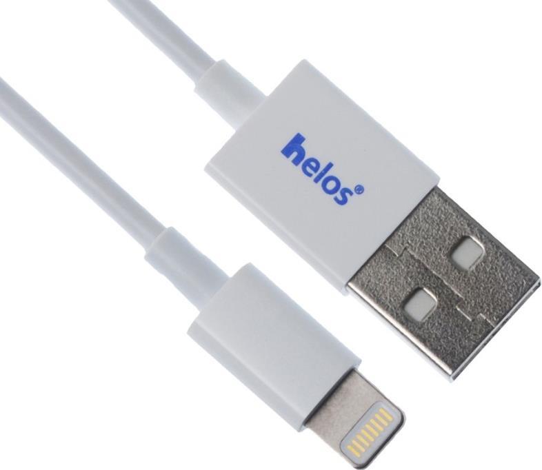 Helos - Lightning-Kabel - Lightning männlich zu USB männlich - 1 m - weiß - für Apple iPad/iPhone/iPod (Lightning) von helos