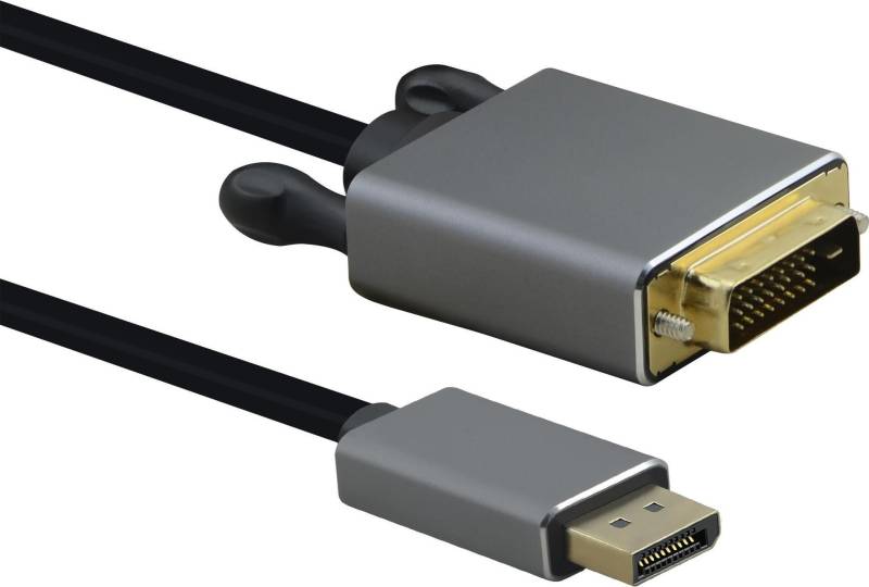 Helos PREMIUM - Adapterkabel - DisplayPort (M) zu DVI-D (M) - 3 m - 1080p-Unterstützung - Schwarz von helos