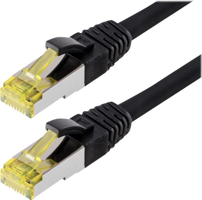 Helos - Patchkabel - RJ-45 (M) - RJ-45 (M) - 15 m - SFTP-Kabel (PIMF) - CAT 6a - Schwarz von helos