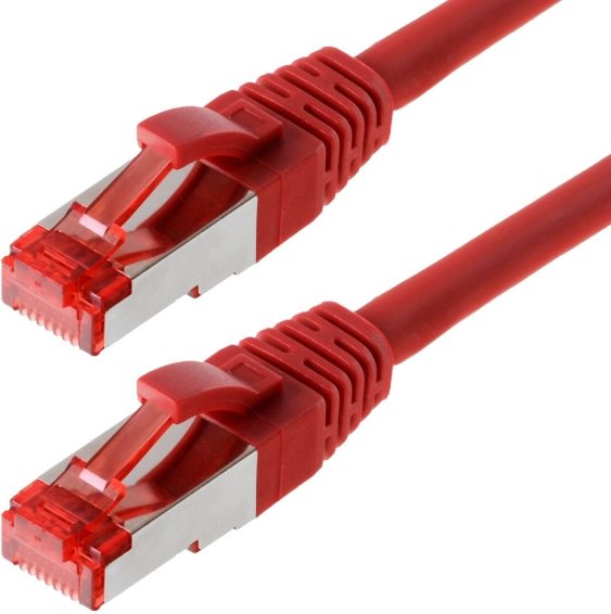 Helos - Patchkabel - RJ-45 (M) - RJ-45 (M) - 15 m - SFTP-Kabel - CAT 6 - rot von helos