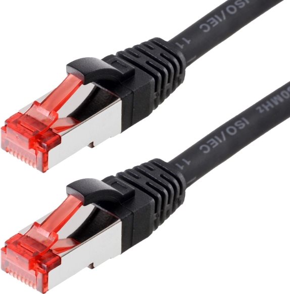 Helos - Patchkabel - RJ-45 (M) - RJ-45 (M) - 30 m - SFTP-Kabel - CAT 6 - schwarz von helos