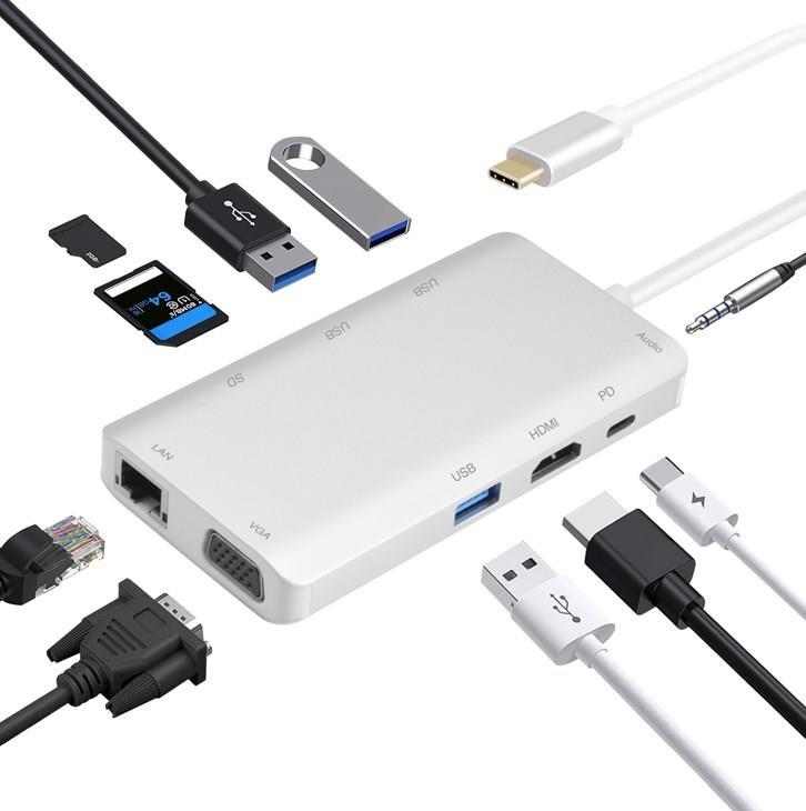 Helos Premium - Dockingstation - USB-C 3.1 - VGA, HDMI - GigE Helos Premium - Dockingstation - USB-C 3.1 - VGA, HDMI - GigE von helos