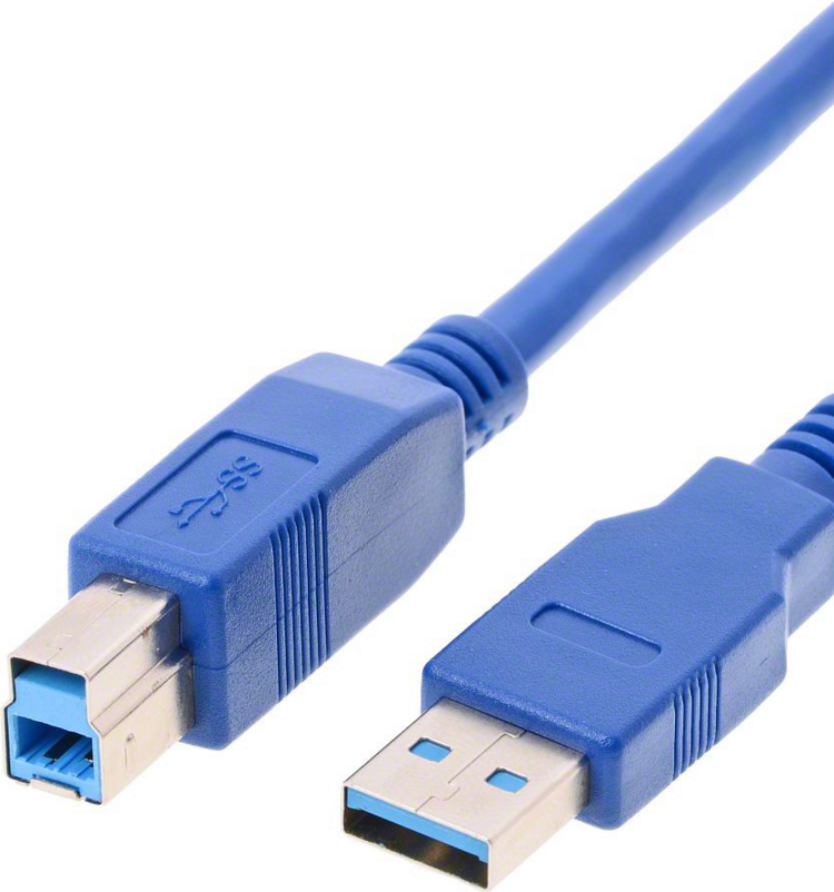 Helos - USB-Kabel - USB Typ A (M) bis USB Type B (M) - USB 3.0 - 3 m - Blau von helos