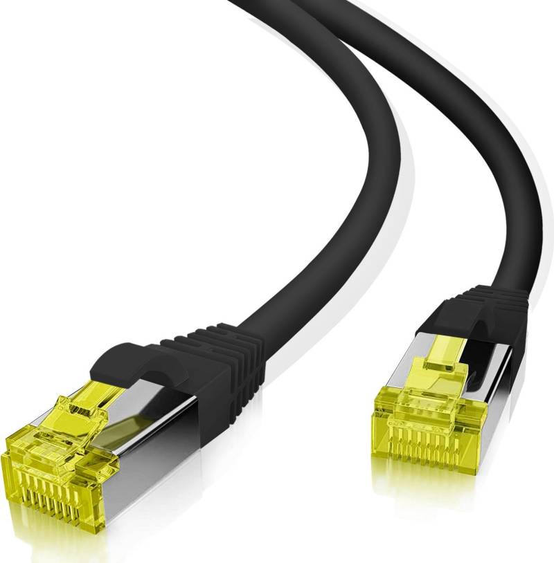 Helos ultra flex - Patch-Kabel - RJ-45 (M) zu RJ-45 (M) - 25 m - S/FTP - CAT 6a - halogenfrei - Schwarz von helos