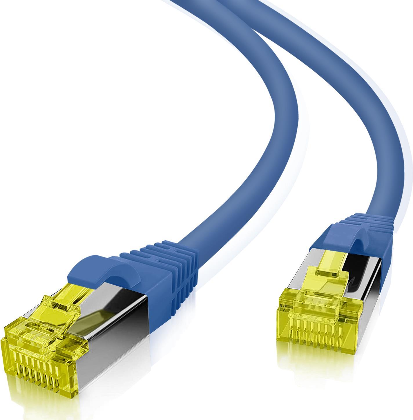 Helos ultra flex - Patch-Kabel - RJ-45 (M) zu RJ-45 (M) - 30 m - S/FTP - CAT 6a - halogenfrei - Blau von helos