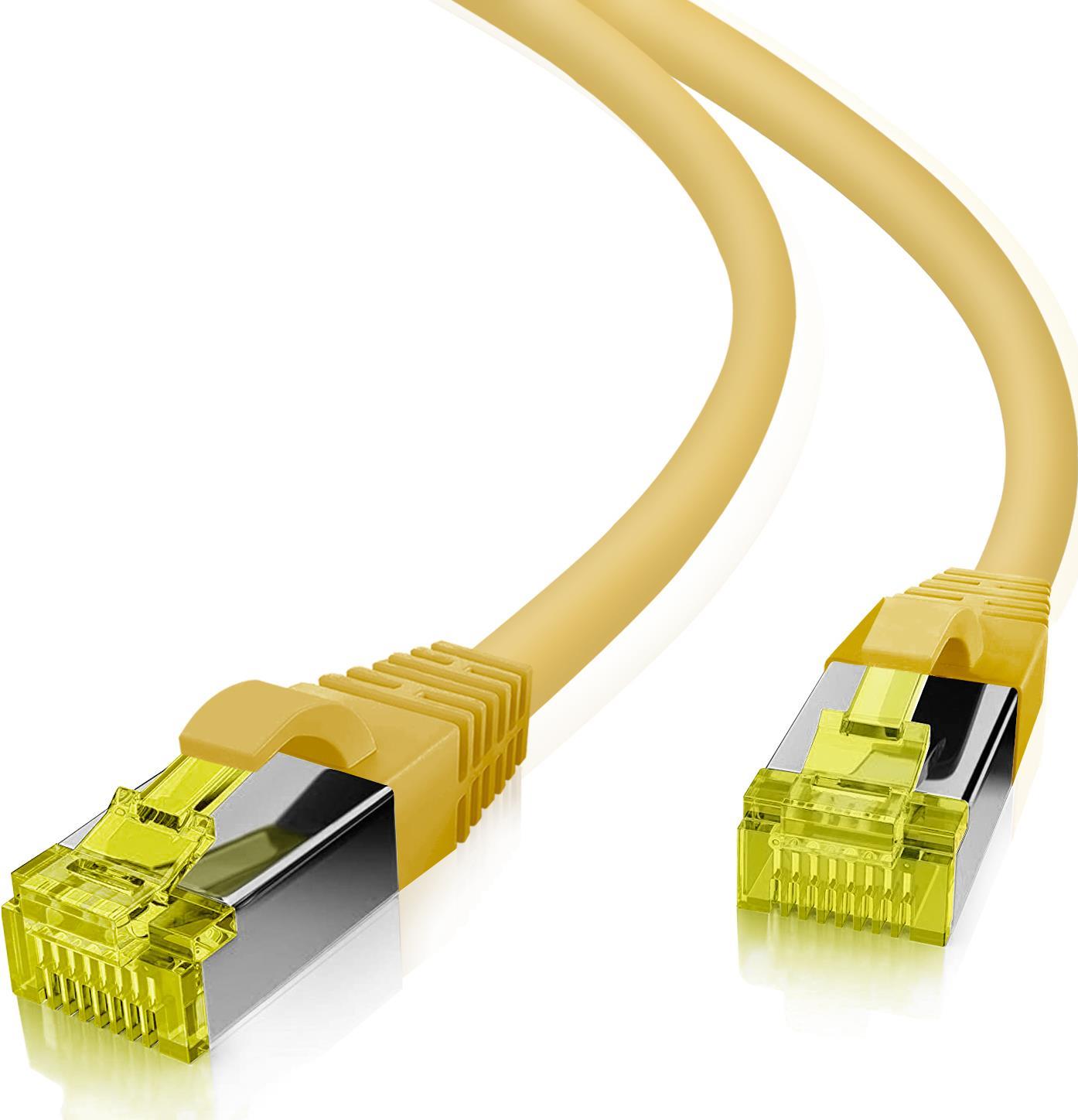 Helos ultra flex - Patch-Kabel - RJ-45 (M) zu RJ-45 (M) - 30 m - S/FTP - CAT 6a - halogenfrei - Gelb von helos