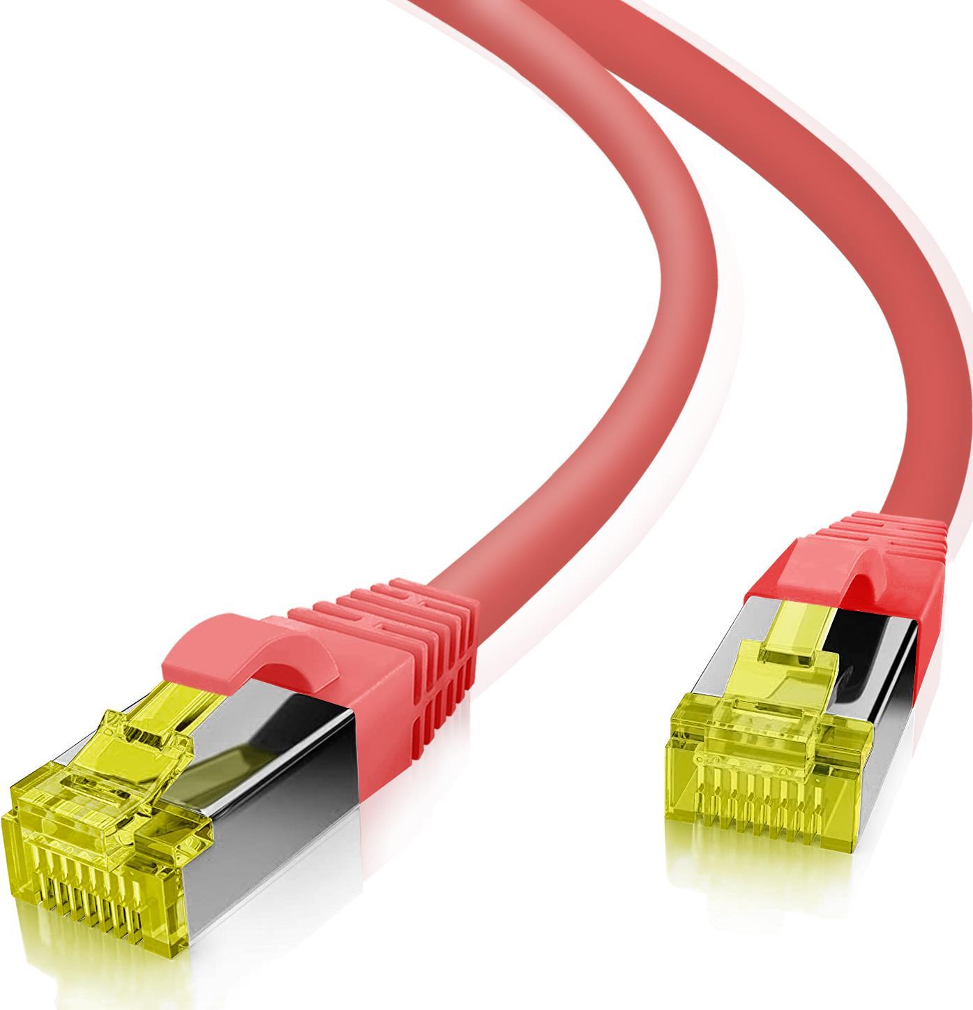 Helos ultra flex - Patch-Kabel - RJ-45 (M) zu RJ-45 (M) - 30 m - S/FTP - CAT 6a - halogenfrei - Rot von helos