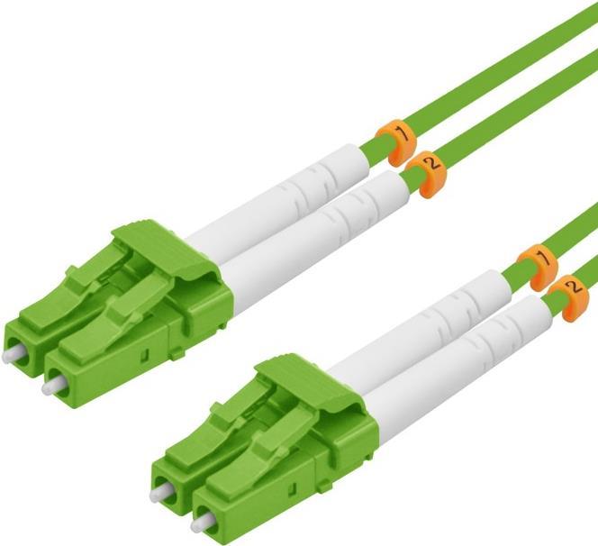 Herweck Helos LWL - Patch-Kabel - LC Multi-Mode (M) zu LC Multi-Mode (M) - 20,0m - Glasfaser - Duplex - 50/125 Mikrometer - OM5 - hellgrün (187475) von helos