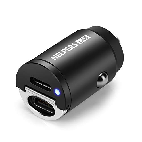 12v Stecker USB C ,45W Zigarettenanzünder USB C Auto Adapter [PPS PD 45W QC 3.0] Super Mini Ganzmetall KFZ Ladegerät USBC Schnellladung Kompatibel mit i Phone 15/14/13/12 Pro Max, Galaxy S23 S22 von helpers lab