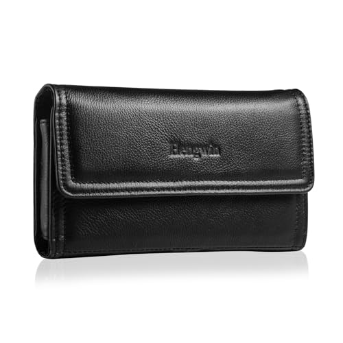 Hengwin Gürtelschlaufe, Handytasche für Pro Max Holster, 8 Plus 7 Plus 6S Plus, Ledergürteltasche, Halterung, passend für Samsung Galaxy S21+, S20, FE 5G, S10+, S9+, S8 Plus, mit (schwarz) von hengwin