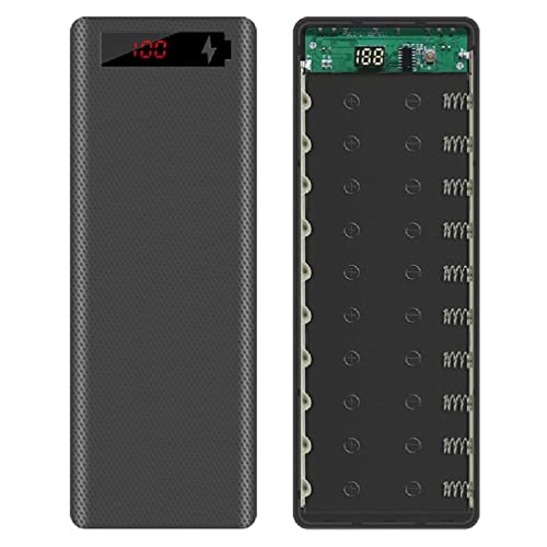 10x18650 Akku Powerbank für Hülle Aufbewahrungsbox Handy Ladegerät Batteriehalter Ladebox für Shell LCD Displ 18650 Akku Case Halter von hero-s