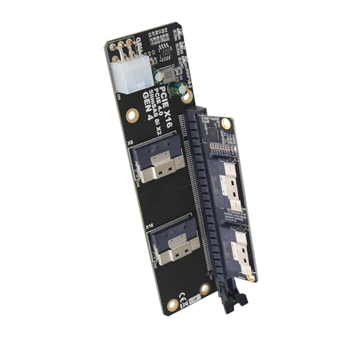 NVME SlimSAS 8i auf PCIe3.0 X16 Slot Adapterkarte SFF8654 Risers Karte GEN4/3 für SlimSAS 8ix2 Grafik-Grafikkarte PCIe3.0 X16 auf 4 NVMe SSD Controllerkarte von hero-s