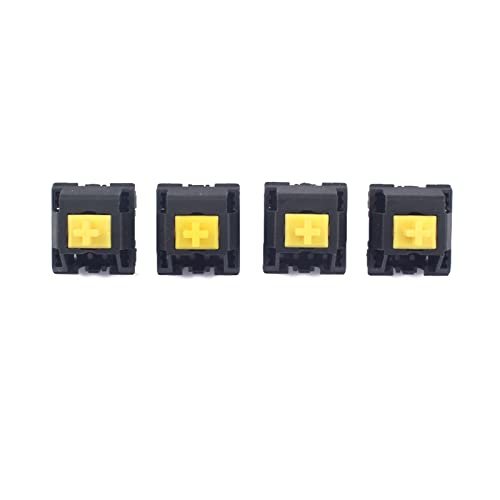 hero-s 4 x RGB-gelbe Schalter für X Chroma Gaming-Tastaturen, Kreuzschaft für mechanische Tastaturen, 4 x Tastaturen, RGB-gelbe Schalter von hero-s