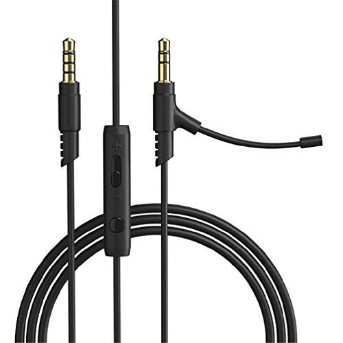 hero-s Gaming-Headset-Kabel mit Lautstärkeregler, Laptop, 3. 5 mm Stecker, Mikrofonkabel, Ersatz, langes Kopfhörerkabel, Verlängerung, Headset V-MODA von hero-s