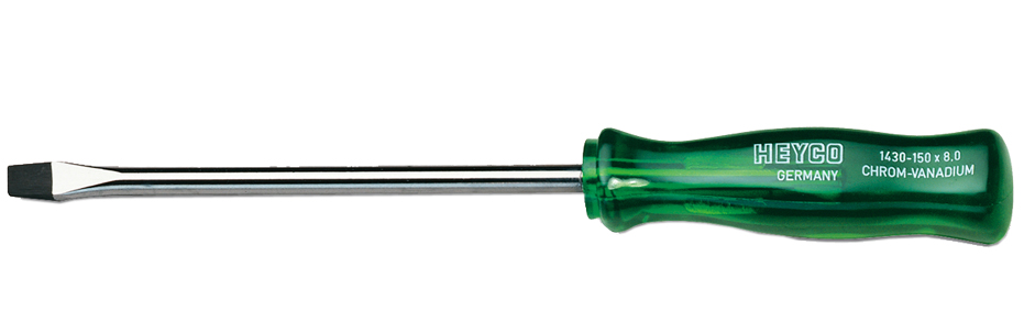 HEYCO Schraubendreher, Schlitz, 1,0 x 5,5 x 100 mm, grün von heyco