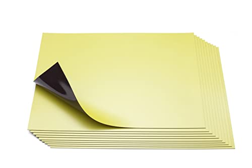 Magnetfolie DIN A4, gelbgrün, 10 Stück – Präsentationsmittel, für kreative Ideen, zum Beschriften und Basteln, flexibel zuschneidbar von hf hajo - fix Magnet- | Klebe- | Schneideprodukte
