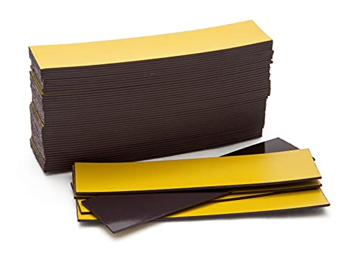 magnetische Etiketten 20x80mm, gelb, 50 Stück - magnetische Etiketten, Lager-Magnetschilder, zugeschnittene Etiketten, beschreibbar von hf hajo - fix Magnet- | Klebe- | Schneideprodukte