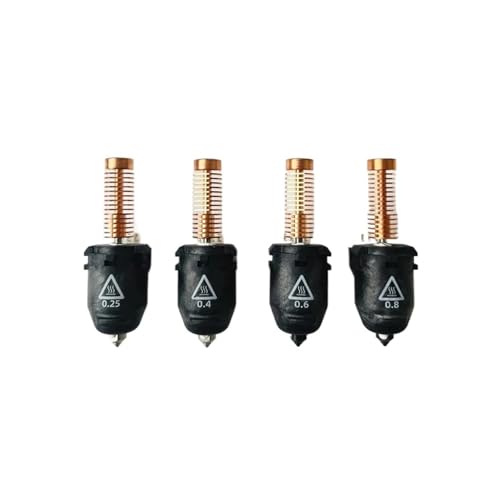 1 Stück kompatibel mit Adventurer 5M Serie AD5M Pro Düsensatz 0,25/0,4/0,6/0,8 mm 280 ℃ Hochgeschwindigkeits-Schnellabnehmbar(Mixed Nozzle) von hfjklfds