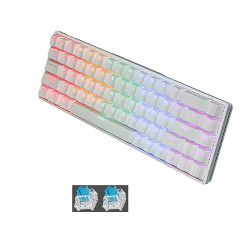 hgnxa Mechanische Tastatur, Hot-Swap-fähig, Gaming-Tastatur, kabelgebundene Tastatur, 68 Tasten, Gaming-Tastatur für Computer, PC, Laptop, ergonomische Tastatur hgnxa Mechanische Tastatur, Hot-Swap-fähig, Gaming-Tastatur, kabelgebundene Tastatur, 68 Tasten, Gaming-Tastatur für Computer, PC, Laptop, ergonomische Tastatur von hgnxa
