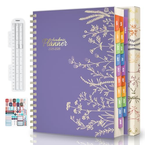 hi!SCI Akademischer Monats-/Wochen-/Tagesplaner für die Schule, 19 Monate, 25–26 Planungsbuch mit bunten Tabs, 21,6 x 27,9 cm, College-Organizer für Schüler, Lehrer, Lavendelviolett hi!SCI Akademischer Monats-/Wochen-/Tagesplaner für die Schule, 19 Monate, 25–26 Planungsbuch mit bunten Tabs, 21,6 x 27,9 cm, College-Organizer für Schüler, Lehrer, Lavendelviolett von hi!SCI