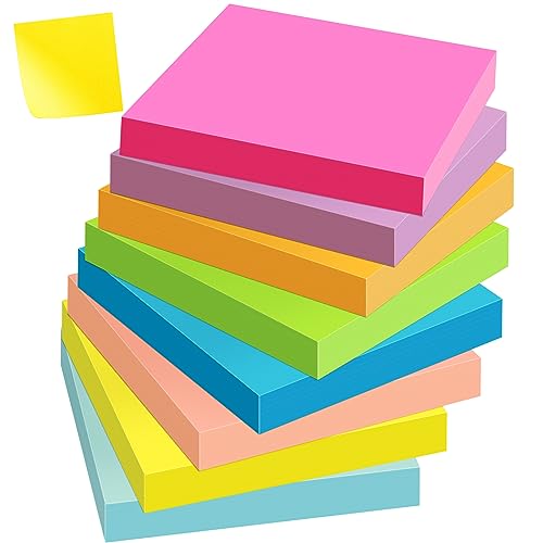 800 Stück Sticky Notes, Farbige Haftnotizen 76x76mm, Selbstklebende Haftnotizzettel Klebezettel bunt zettel farbig Notizblöcke für Büro Haus, Super Haftnotizen für Notizen und Aufgabenlisten, 8 Farben 800 Stück Sticky Notes, Farbige Haftnotizen 76x76mm, Selbstklebende Haftnotizzettel Klebezettel bunt zettel farbig Notizblöcke für Büro Haus, Super Haftnotizen für Notizen und Aufgabenlisten, 8 Farben von hicoosee