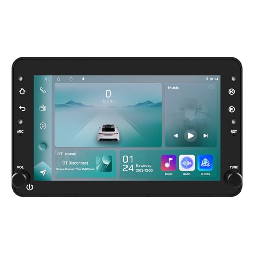 Android 13 7-Zoll-Autoradio für ALFA Romeo 159 ALFA Romeo Brera, für ALFA Romeo Spider 4-Kern 2GB & 32GB Speicher, unterstützt kabelloses Carplay/Android Auto, Lenkradsteuerung, WLAN/4G, AM/FM von hizpo