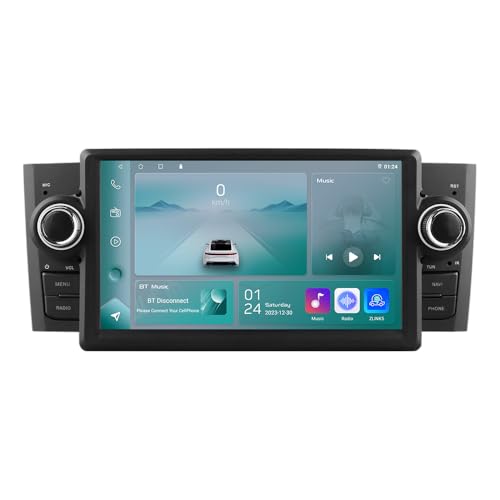 Android 13 7-Zoll-Autoradio für FIAT Grande Punto Linea 2007–2012, 4-Kern 2GB & 32GB Speicher, unterstützt kabelloses Carplay/Android Auto, Lenkradsteuerung, WLAN/4G, AM/FM von hizpo