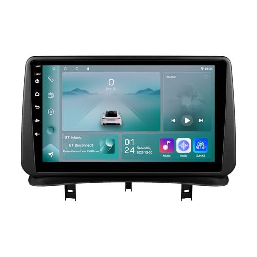 Android 13 9-Zoll-Autoradio für Renault Clio 3 2005-2014 4-Kern 2GB & 64GB Speicher, unterstützt kabelloses Carplay/Android Auto, Lenkradsteuerung, WLAN/4G, AM/FM von hizpo
